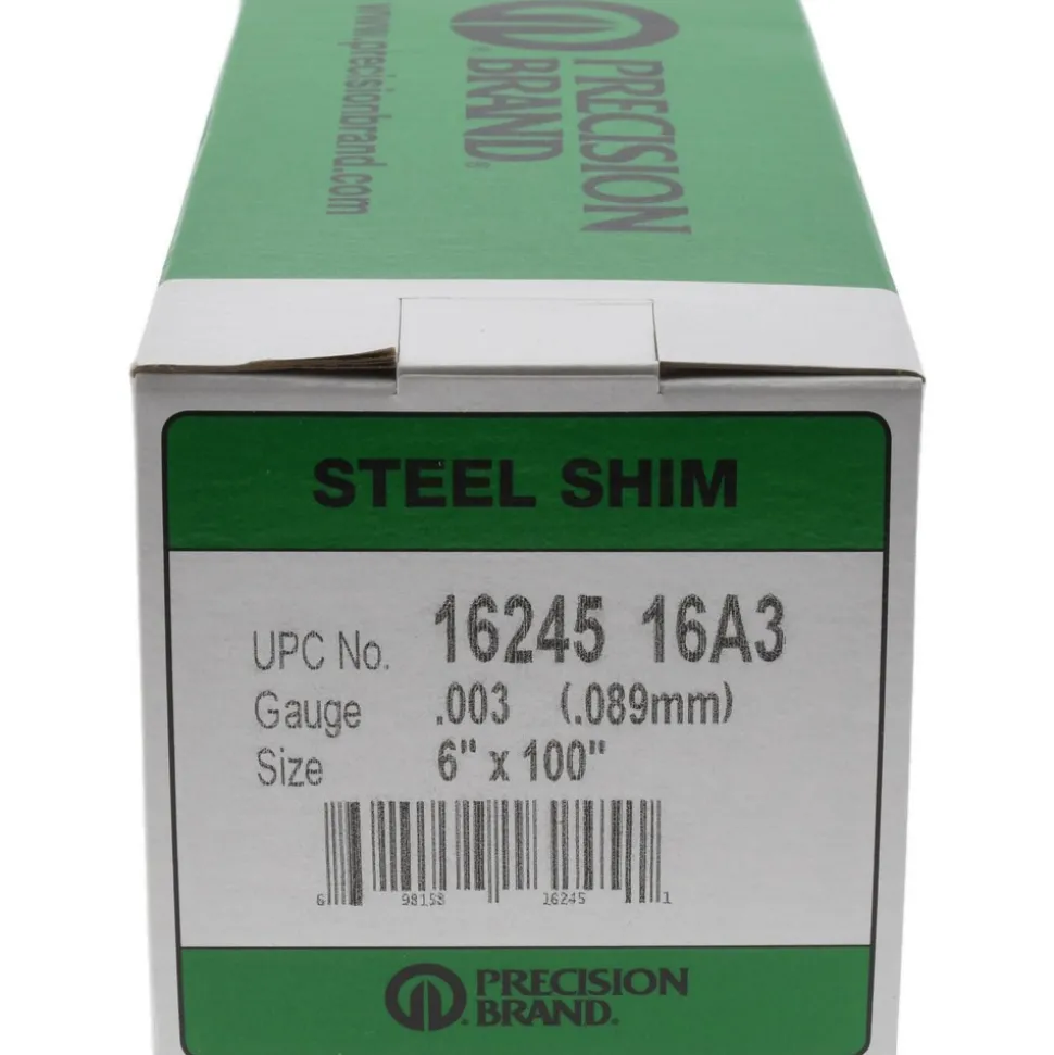 Metal Shim Stock: Roll, 0.0030" Thick, 100" Long, 6" Wide, 1010 Steel
