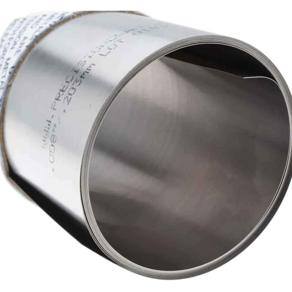 Metal Shim Stock: Roll, 0.0080" Thick, 100" Long, 6" Wide, 1010 Steel