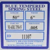 Metal Shim Stock: Roll, 0.0050" Thick, 50" Long, 6" Wide, 1095 & Blue Tempered Spring Steel