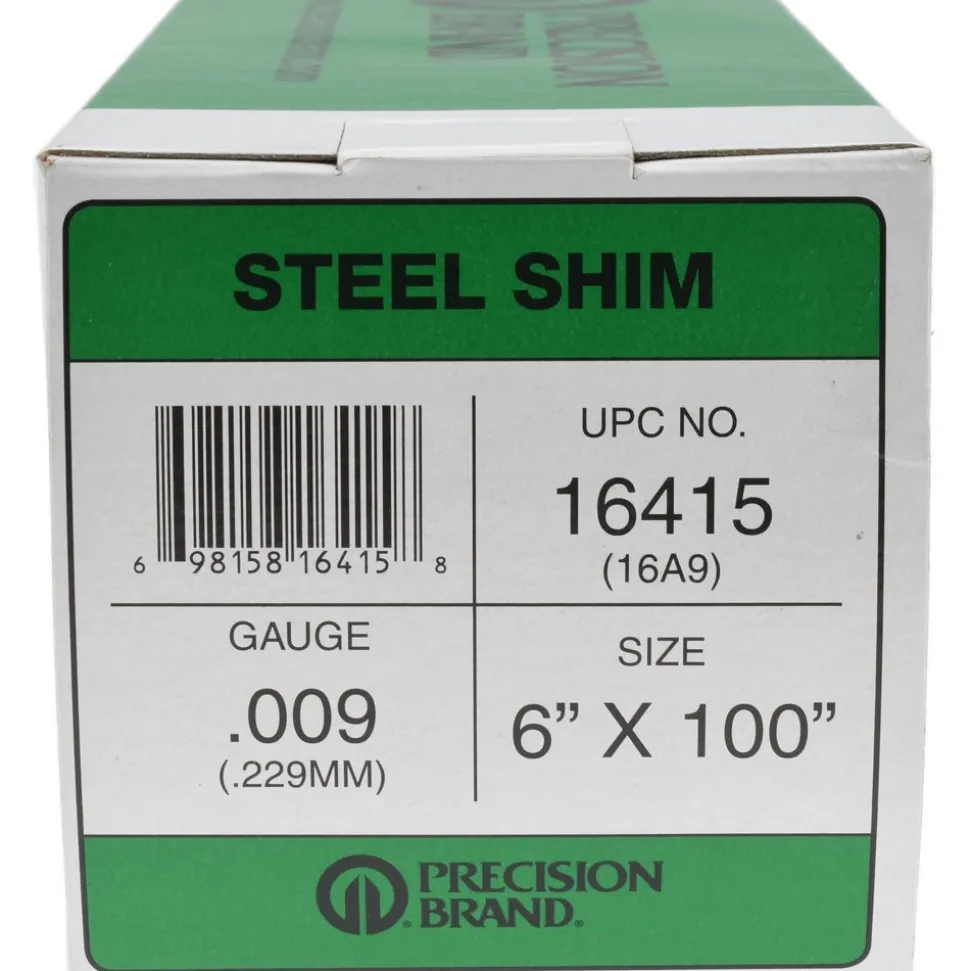 Metal Shim Stock: Roll, 0.0090" Thick, 100" Long, 6" Wide, 1010 Steel