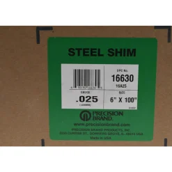 Metal Shim Stock: Roll, 0.0250