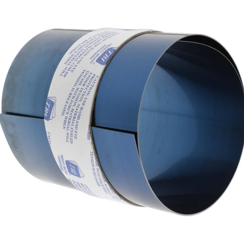 Metal Shim Stock: Roll, 0.0150" Thick, 50" Long, 6" Wide, 1095 & Blue Tempered Spring Steel