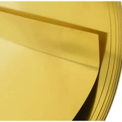Metal Shim Stock: Roll, 0.0030" Thick, 100" Long, 6" Wide, 260 Brass