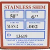 Metal Shim Stock: Roll, 0.0020" Thick, 50" Long, 6" Wide, 302 Stainless Steel