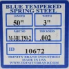 Metal Shim Stock: Roll, 0.0020" Thick, 50" Long, 3" Wide, 1095 & Blue Tempered Spring Steel