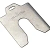 Metal Shim Stock: Slotted, 0.1250" Thick, 2" Long, 2" Wide, 302/304 Stainless Steel
