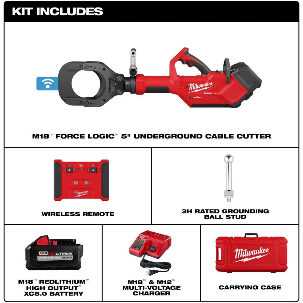 M18™ FORCE LOGIC™ 5” Underground Cable Cutter w/ Wireless Remote