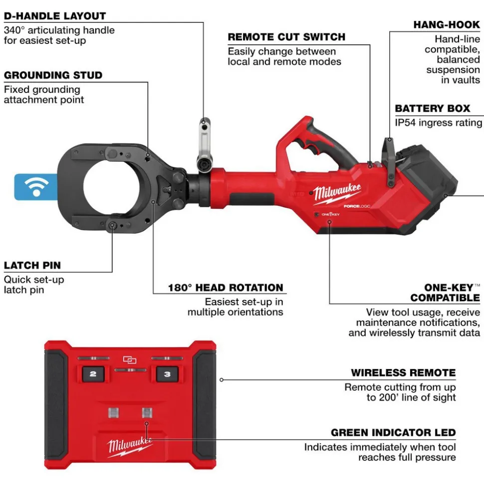 M18™ FORCE LOGIC™ 5” Underground Cable Cutter w/ Wireless Remote
