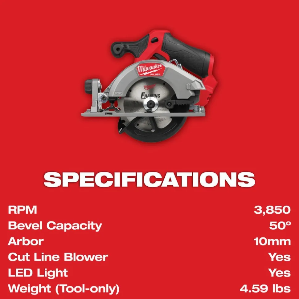 M12 FUEL™ 5-3/8" Circular Saw