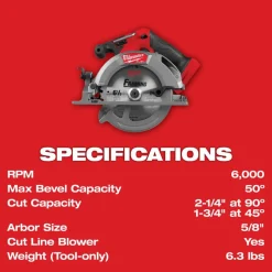 M18 FUEL™ 6-1/2" Circular Saw (Bare Tool)