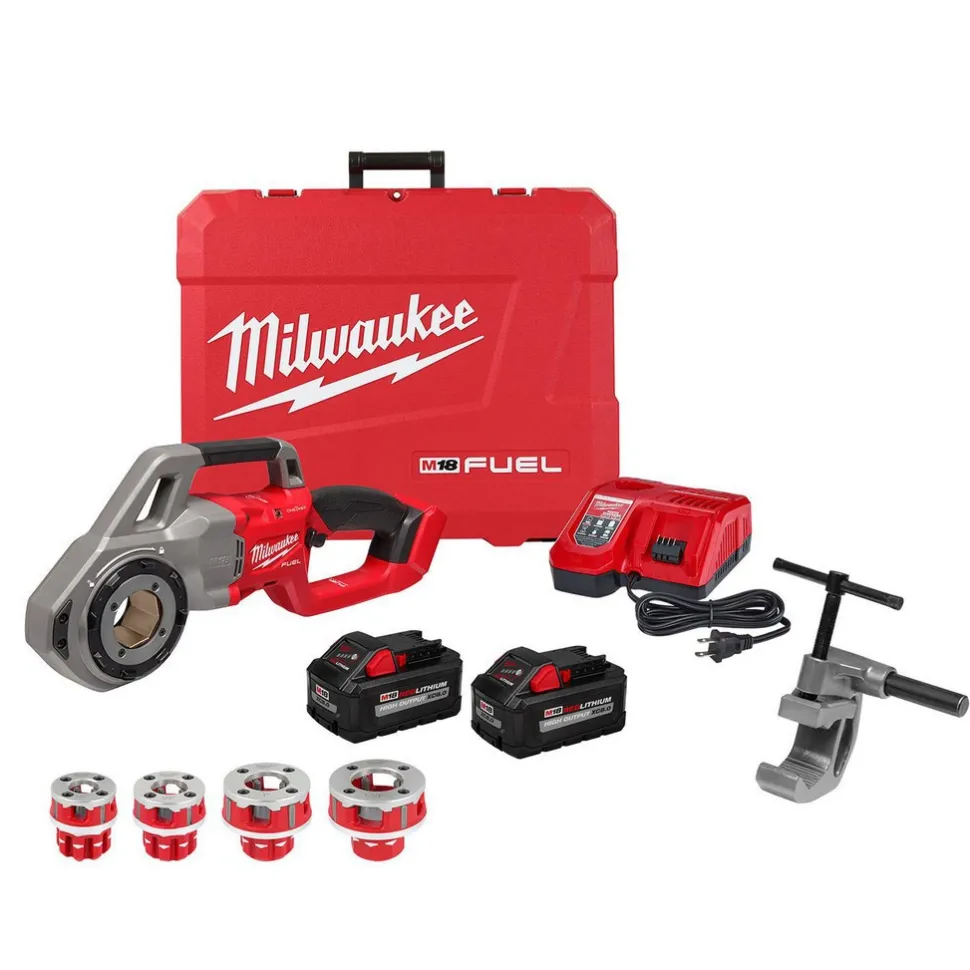 M18 FUEL™ Compact Pipe Threader w/ ONE-KEY™ w/ 1/2" - 1-1/4" Compact NPT Forged Aluminum Die Heads