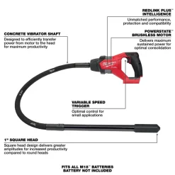 M18 FUEL™ 4' Concrete Pencil Vibrator