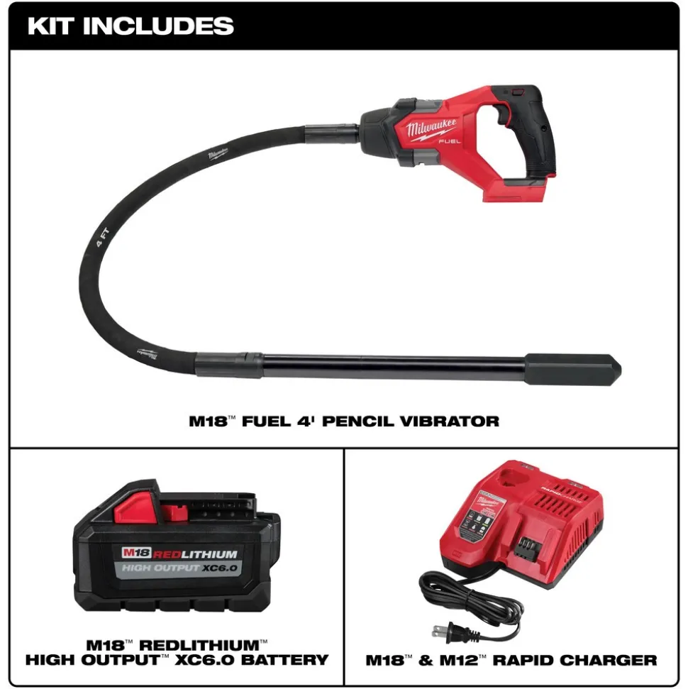 M18 FUEL™ 4' Concrete Pencil Vibrator Kit