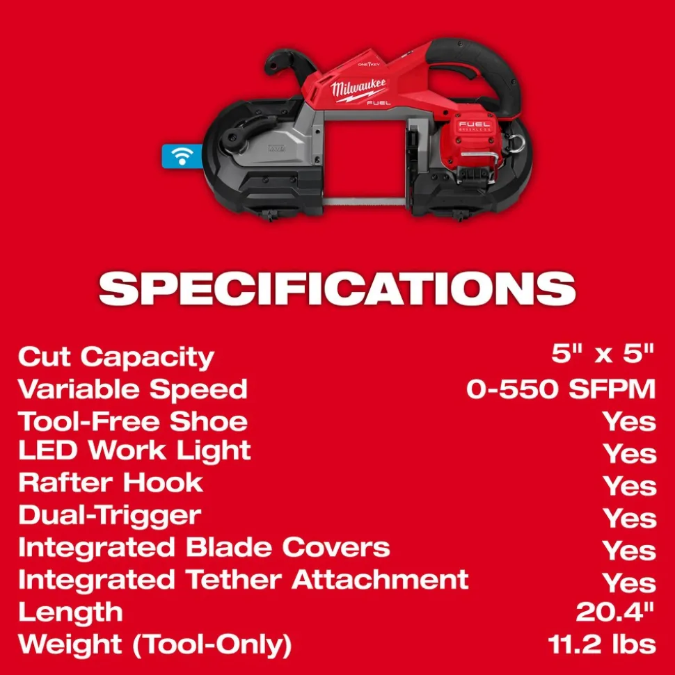M18 FUEL™ Deep Cut Dual Trigger Band Saw w/ ONE-KEY™