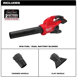 M18 FUEL™ Dual Battery Blower (Bare Tool): 600 CFM, 145 mph