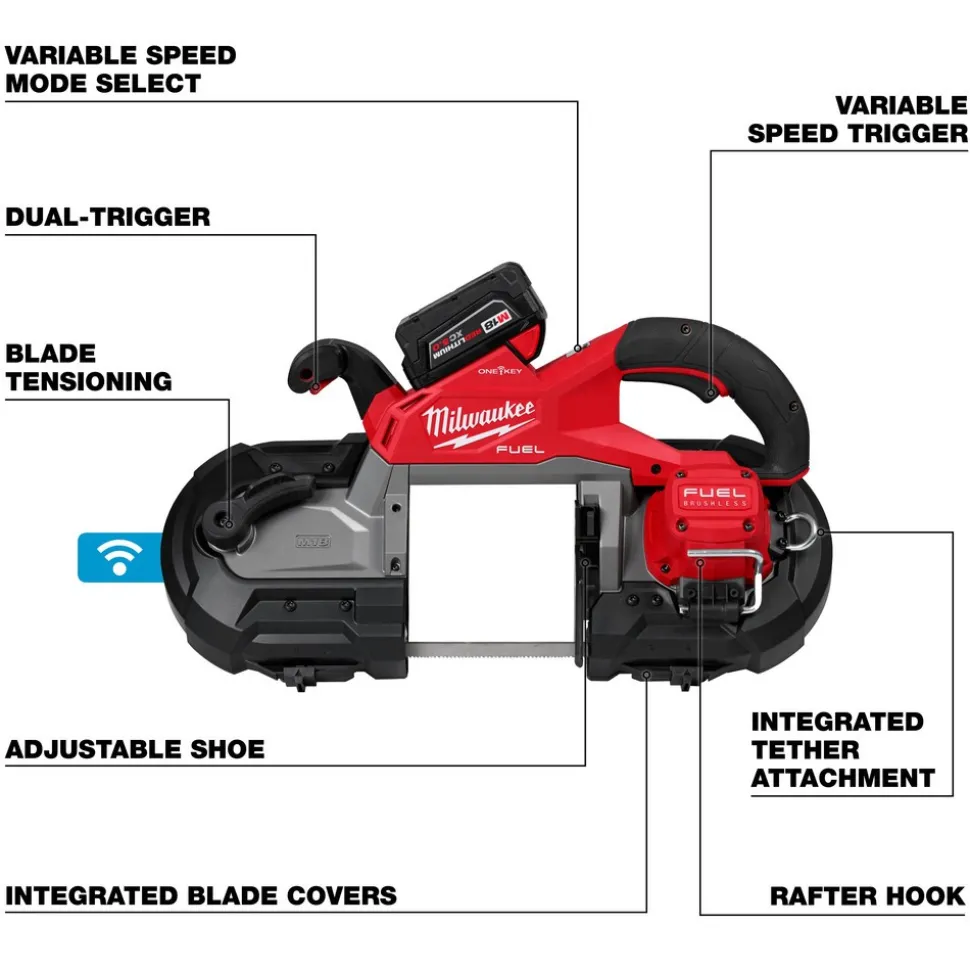 M18 FUEL™ Dual Trigger Deep Cut Band Saw Kit: 44.875" Blade Length