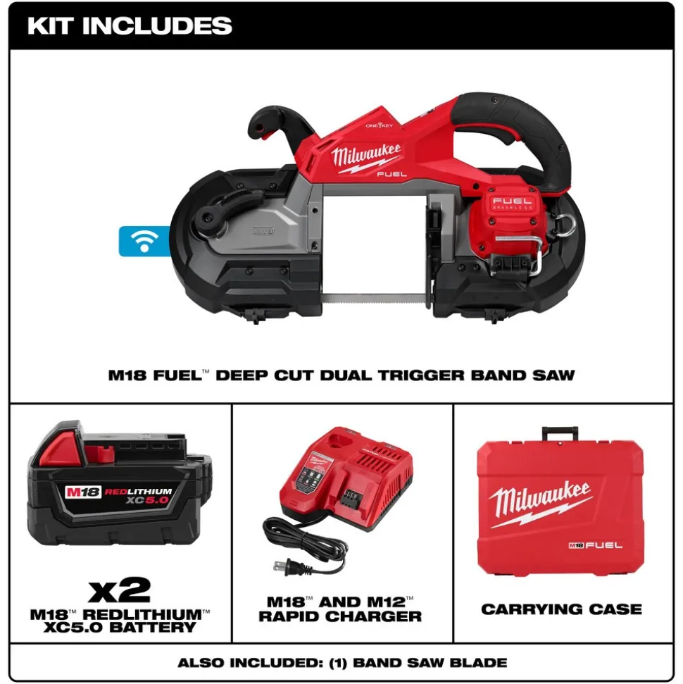 M18 FUEL™ Dual Trigger Deep Cut Band Saw Kit: 44.875" Blade Length