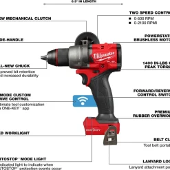 M18 FUEL™ 1/2” Hammer Drill/Driver w/ ONE-KEY™