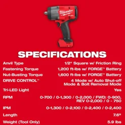 M18 FUEL™ 1/2" High Torque Impact Wrench with Friction Ring