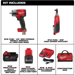 M18 FUEL™ & M12 FUEL™ 2-Tool Combo Kit, 3/8