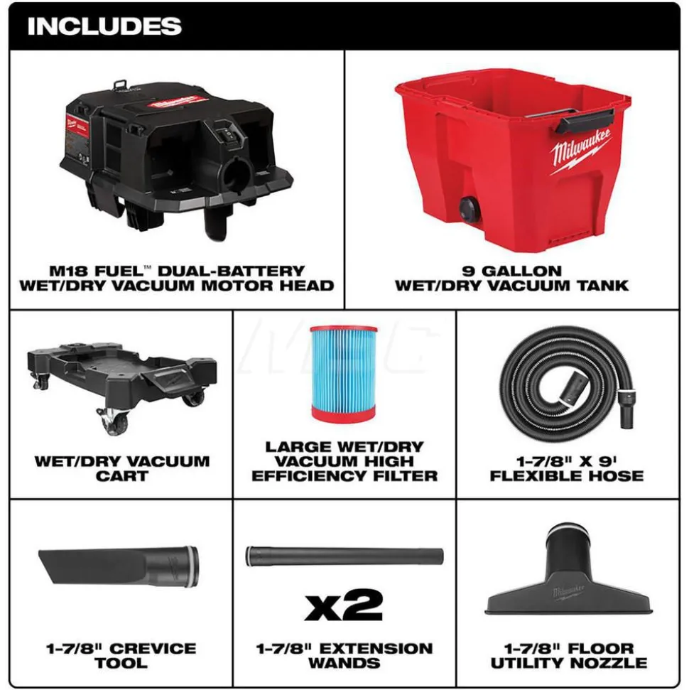 M18 FUEL™ NEXUS™ 9 Gallon Dual-Battery Wet/Dry Vacuum
