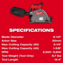 M18 FUEL™ 6-1/2” Plunge Track Saw