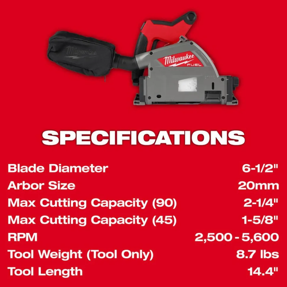 M18 FUEL™ 6-1/2” Plunge Track Saw