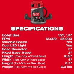 M18 FUEL™ 1/2" Router