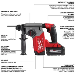 M18 FUEL™ 1" SDS Plus Rotary Hammer Kit