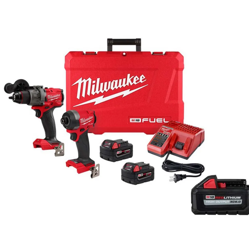 M18 FUEL™ 2-Tool Combo Kit, 1/2" Hammer Drill/Driver & 1/4" Hex Impact Driver