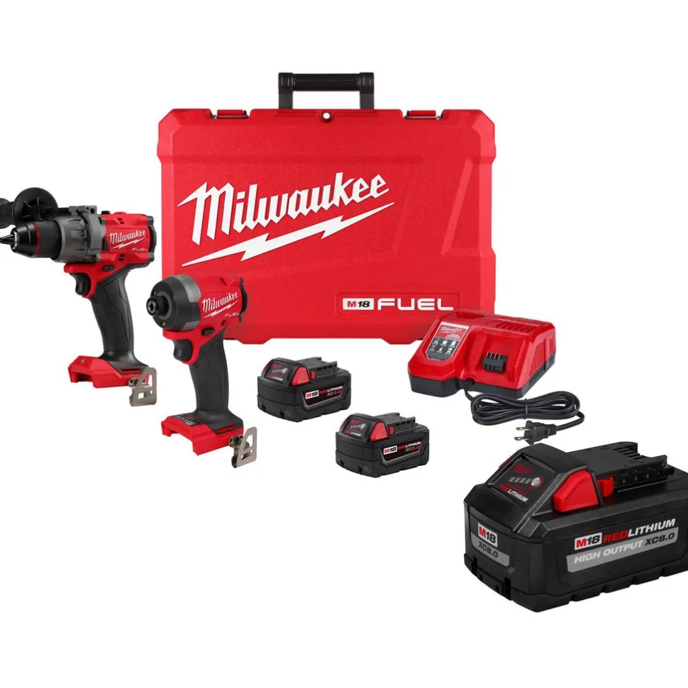 M18 FUEL™ 2-Tool Combo Kit, 1/2" Hammer Drill/Driver & 1/4" Hex Impact Driver