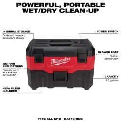 M18™ 2-Gallon Wet/Dry Vacuum