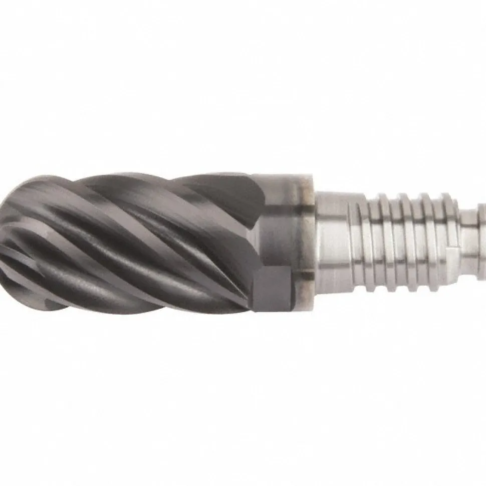 3/8" Mill Dia, 9/16" LOC, Solid Carbide Ball End Mill Head