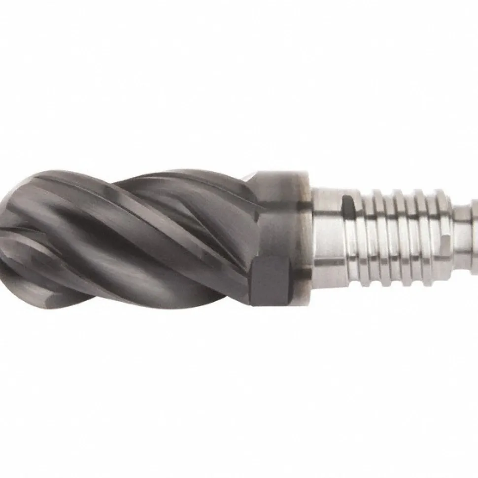 1/2" Mill Dia, 3/4" LOC, Solid Carbide Ball End Mill Head
