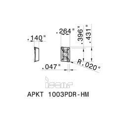 Milling Inserts: Insert Style: APKT; Insert Size: 10; Insert Material: Solid Carbide; Insert Shape: Parallelogram