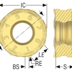 Milling Inserts: Insert Style: ONMU; Insert Size: 05; Insert Material: Solid Carbide; Insert Shape: Octagon