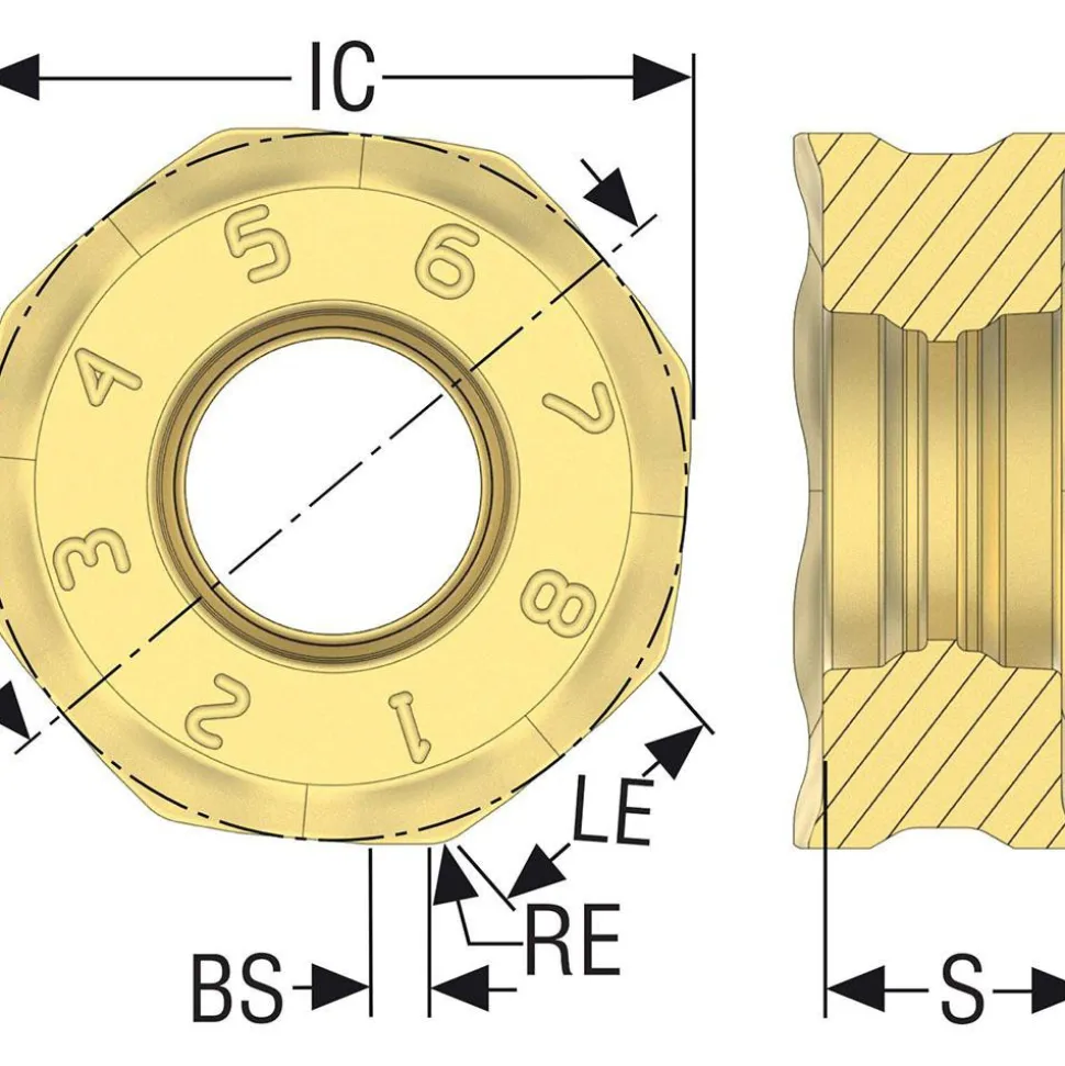 Milling Inserts: Insert Style: ONMU; Insert Size: 05; Insert Material: Solid Carbide; Insert Shape: Octagon