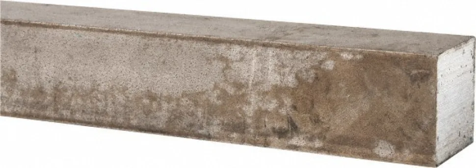 Mill Key Stock: 1" High, 1" Wide, 12" Long, Low Carbon Steel, Plain Finish