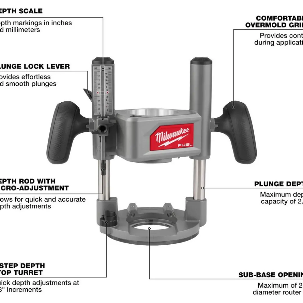 Milwaukee 1/2" Router Plunge Base