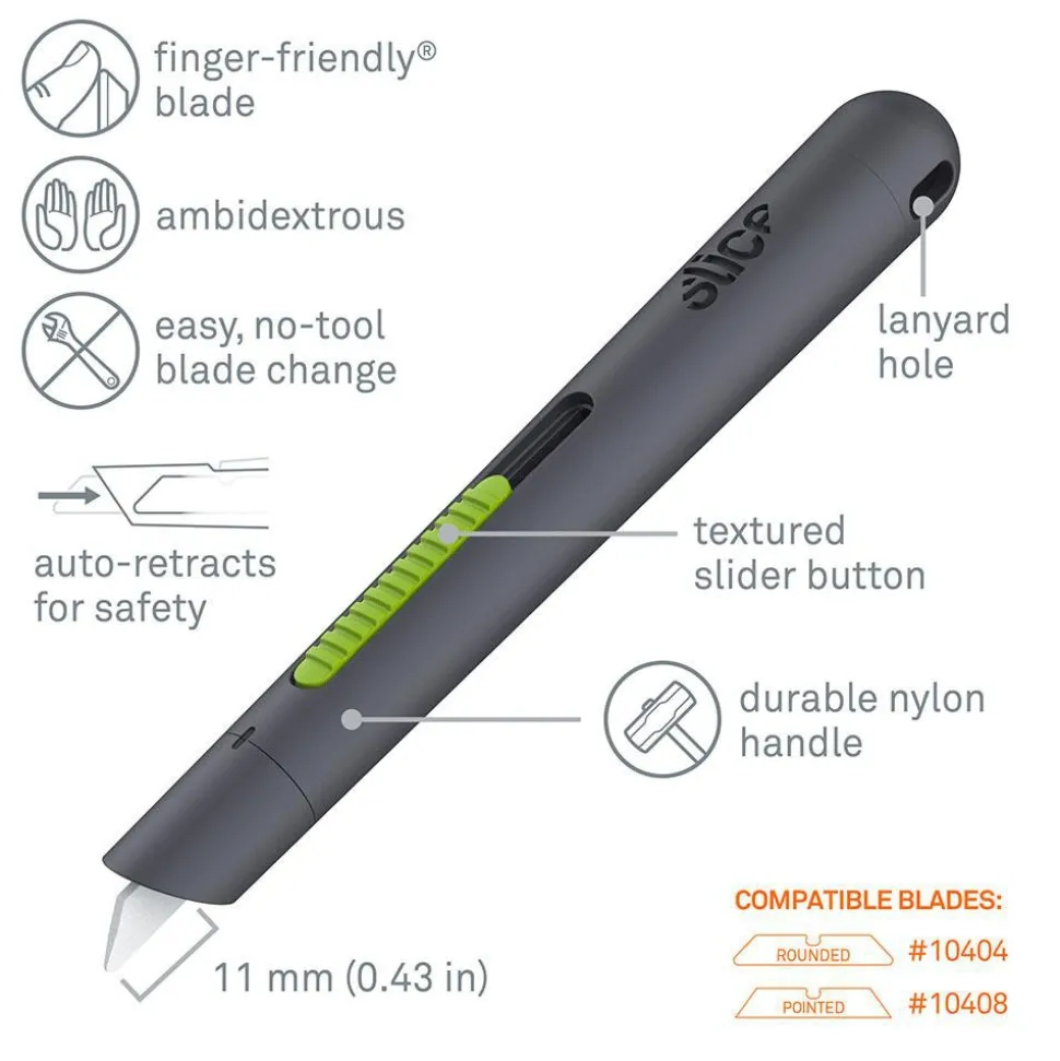Mini Utility Knife: 133.50 mm Handle, Retractable Blade