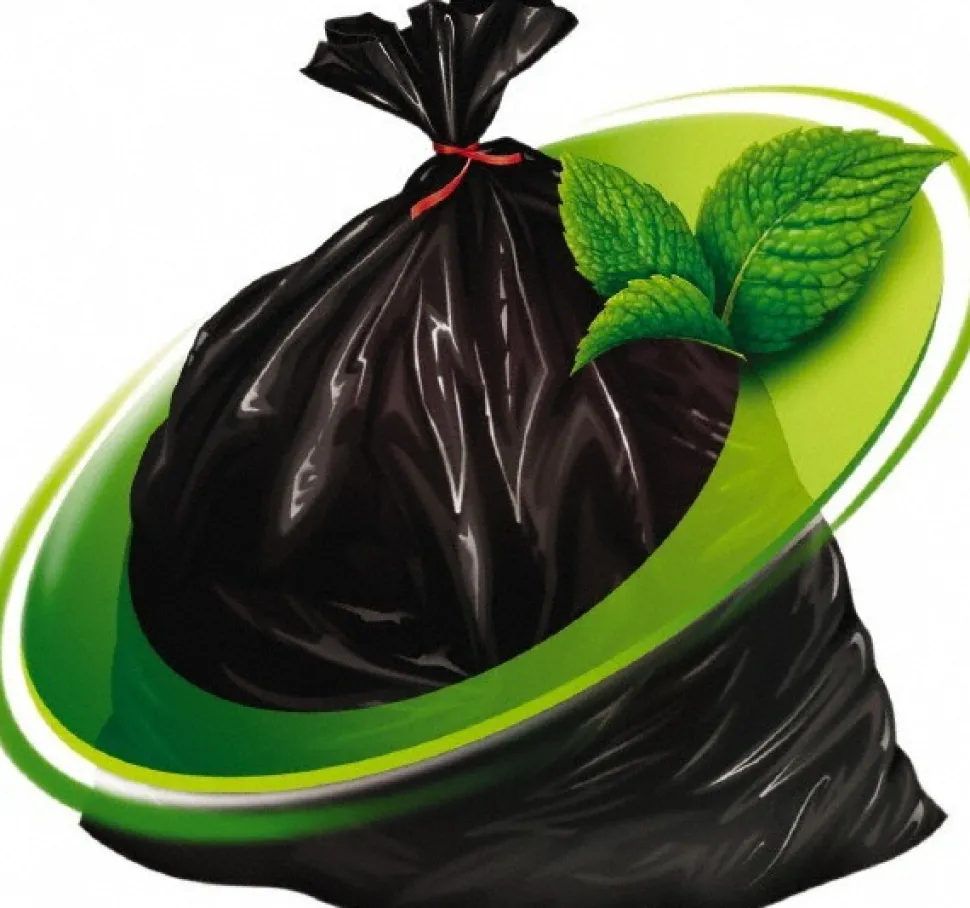Mint-X Rodent Repellent Heavy Duty Trash Bags: 55.000 gal, 1.3 mil, Pack of 100