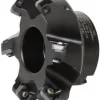 80.01mm Cut Dia, 1" Arbor Hole, 6.6mm Max Depth of Cut, 45° Indexable Chamfer & Angle Face Mill