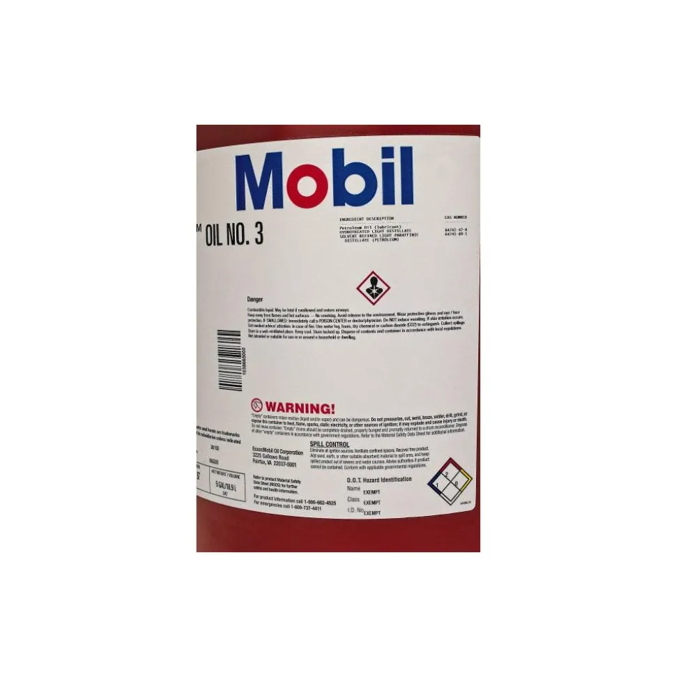 Mobil Velocite Oil Numbered Spindle Machine Oil: 5 gal Pail, ISO 2