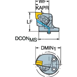 Modular Turning & Profiling Head: 38.00 mm, Internal, Right Hand