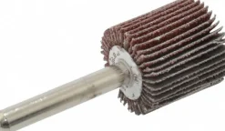 Mounted Flap Wheel: 1" Dia, 1" Face Width, 60 Grit, Aluminum Oxide