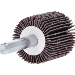Mounted Flap Wheel: 1" Dia, 1" Face Width, 80 Grit, Aluminum Oxide