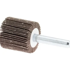 Mounted Flap Wheel: 1" Dia, 1" Face Width, 120 Grit, Aluminum Oxide
