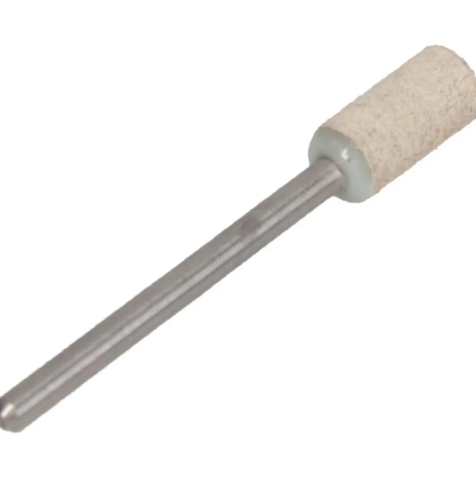 Mounted Point: 1/2" Thick, 1/8" Shank Dia, W163, 120 Grit, Fine