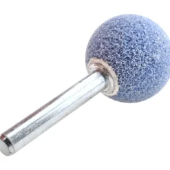 Mounted Point: 1" Thick, 1/4" Shank Dia, A25, 60 Grit, Medium