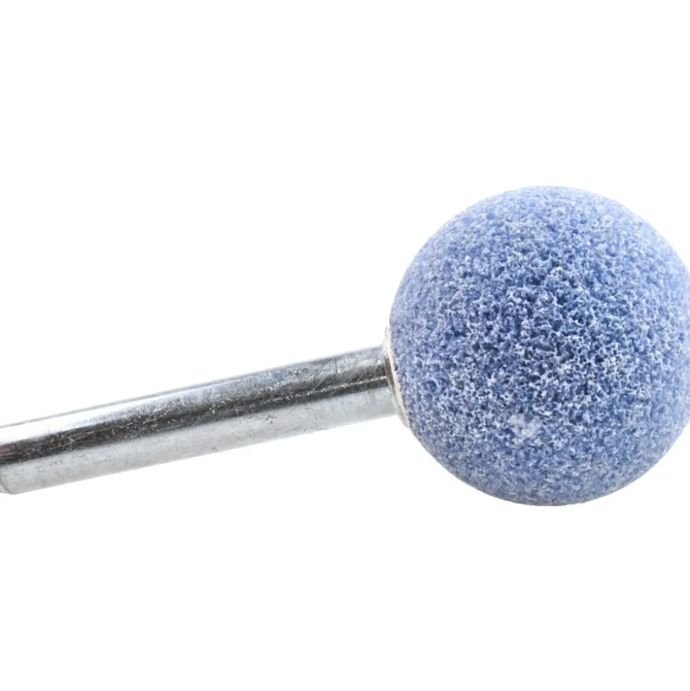 Mounted Point: 1" Thick, 1/4" Shank Dia, A25, 60 Grit, Medium